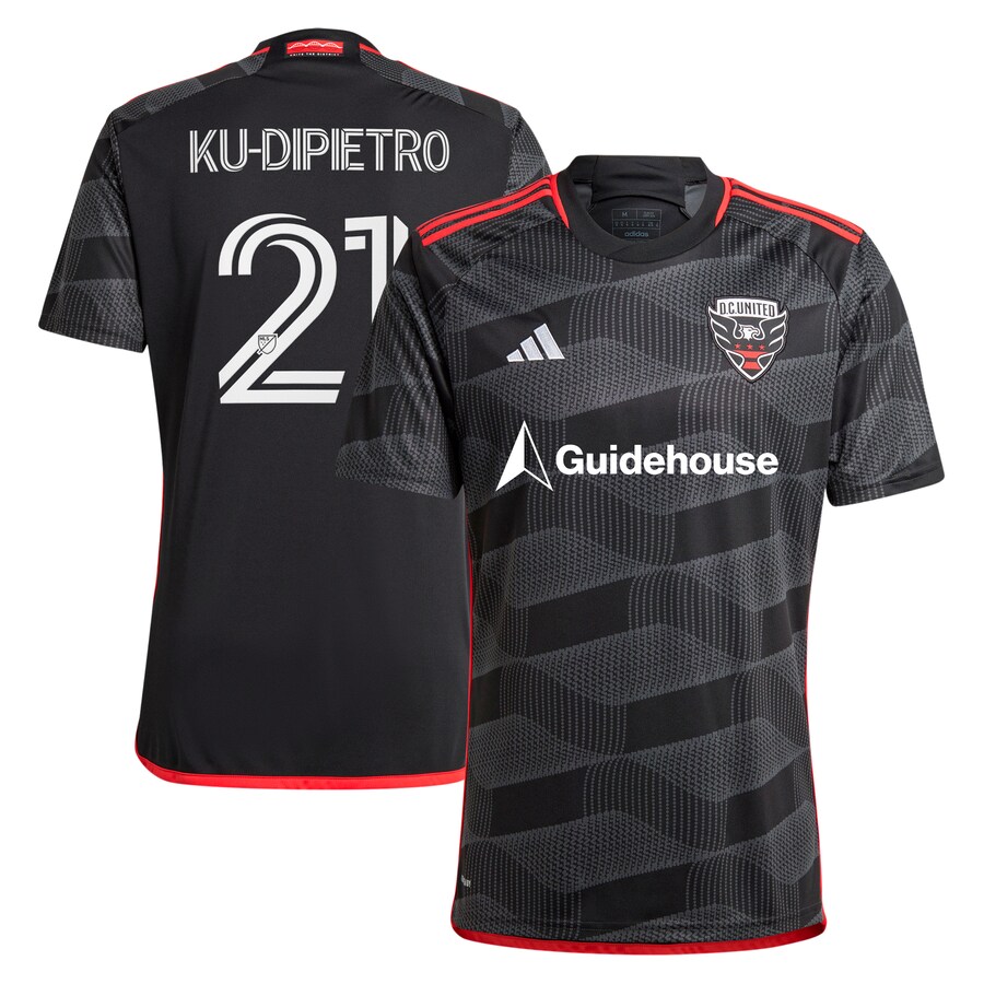 Men's D.C. United Theodore Ku-Dipietro adidas Black 2024 The Icon Kit Replica Player Jersey