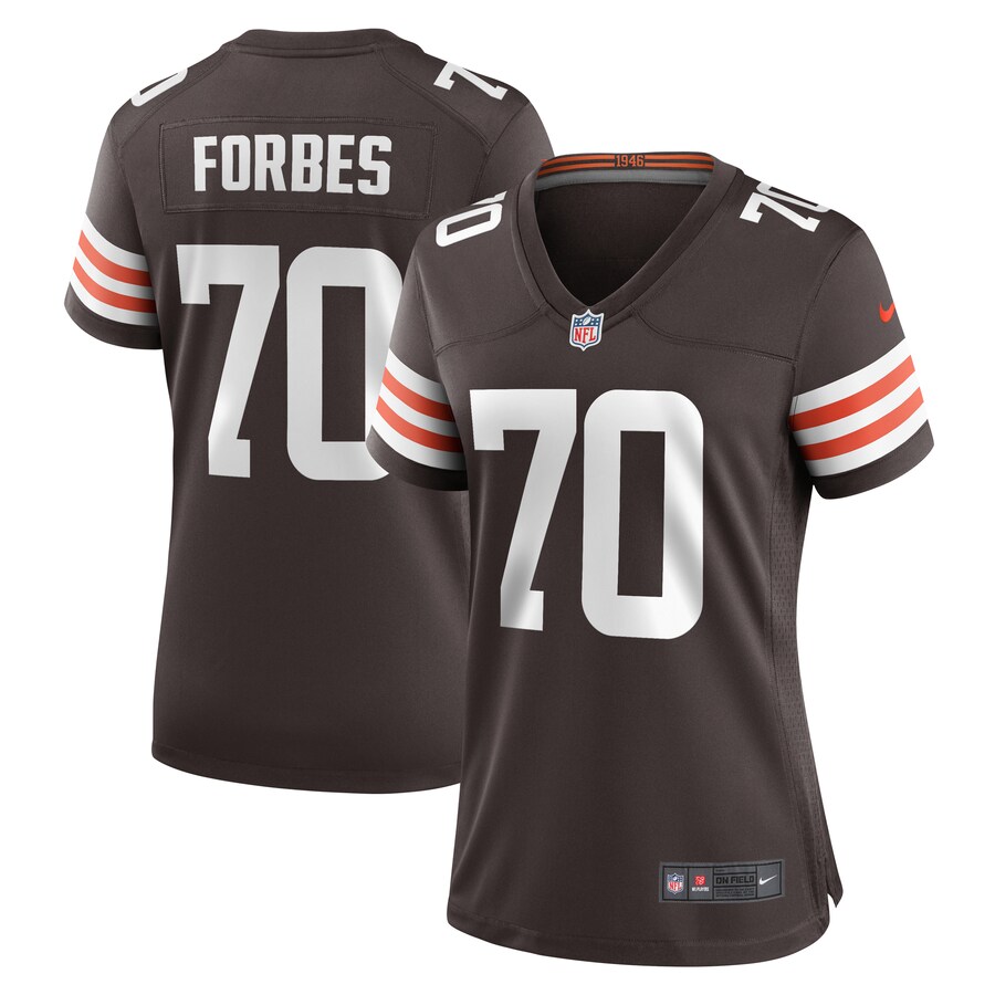 Women's Cleveland Browns Drew Forbes Nike  Brown Team Game Jersey