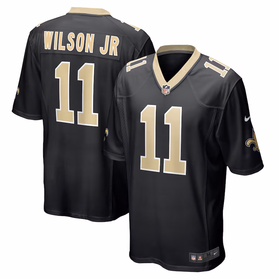 Men's New Orleans Saints Cedrick Wilson Jr. Nike Black Game Jersey