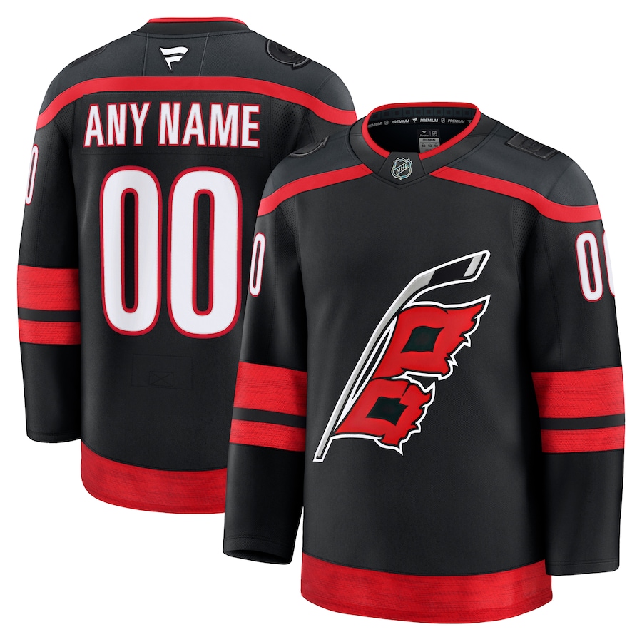 Men's Carolina Hurricanes Fanatics Black Home Premium Custom Jersey