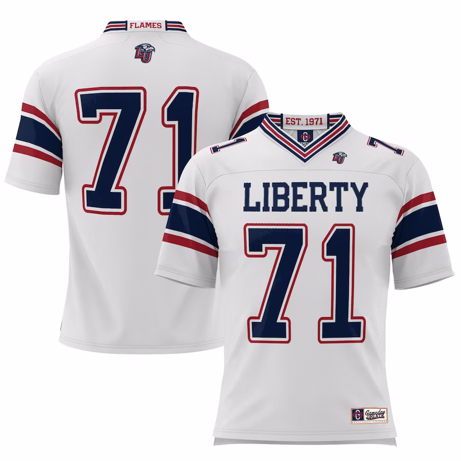 #71 Liberty Flames GameDay Greats Youth Football Jersey �?White