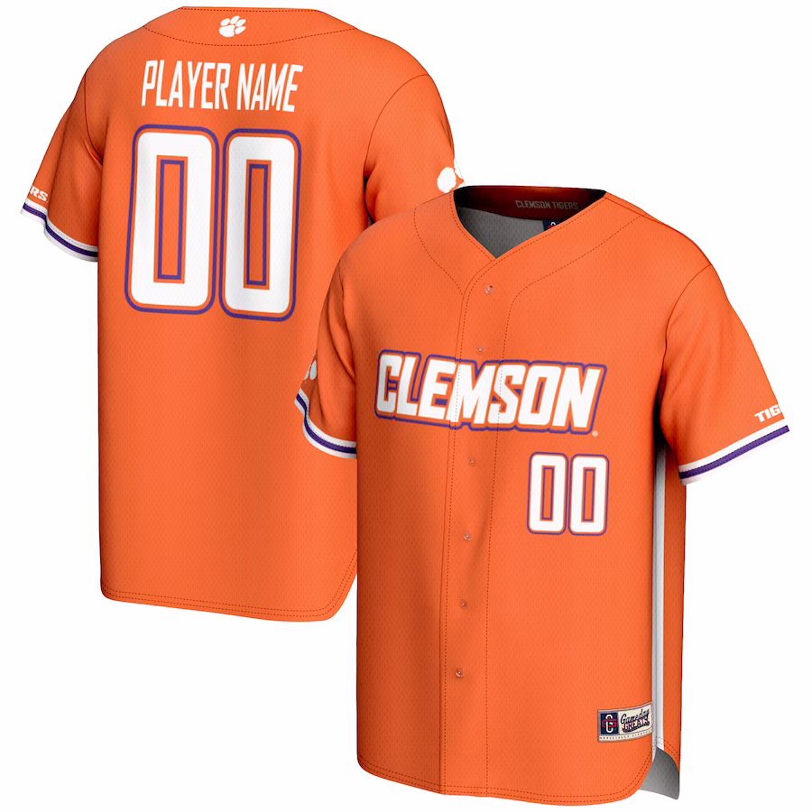 Clemson Tigers GameDay Greats Youth NIL Pick-A-Player Lightweight Baseball Jersey - Orange
