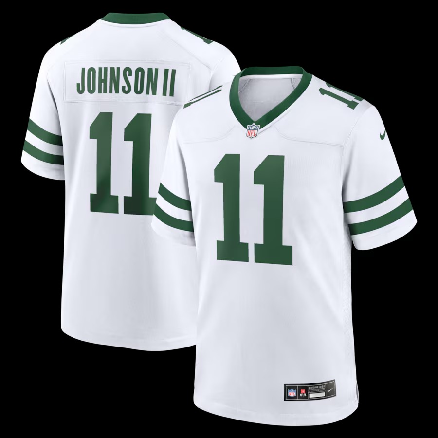 Men's New York Jets Jermaine Johnson II Nike Spotlight White Alternate Game Jersey