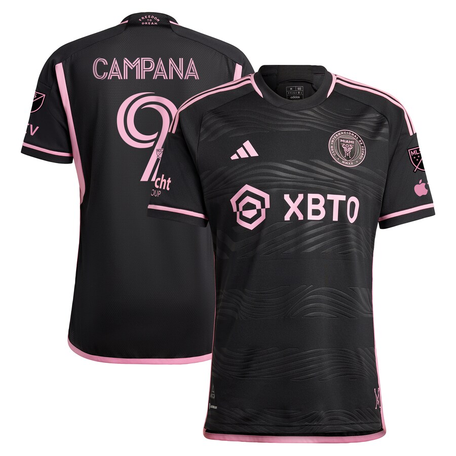 Men's Inter Miami CF Leonardo Campana adidas Black 2023 La Noche Authentic Player Jersey