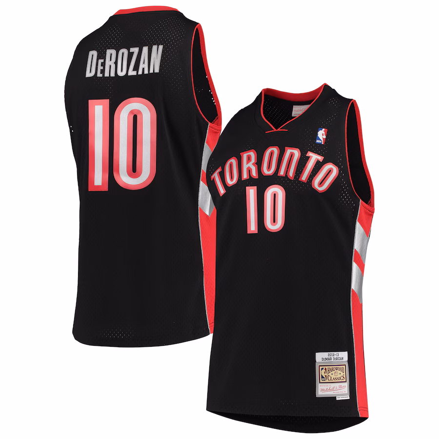 Men's Toronto Raptors DeMar DeRozan Mitchell & Ness Black 2001/02 Hardwood Classics Swingman Jersey