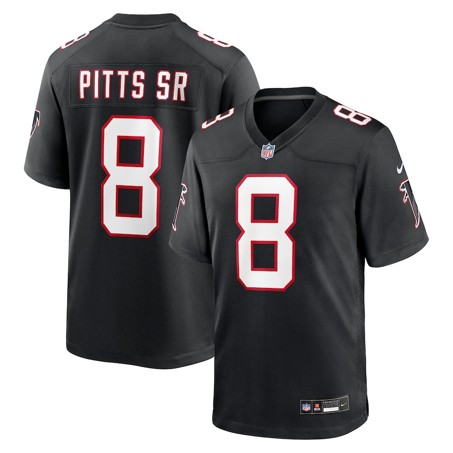 Men's Atlanta Falcons Kyle Pitts Sr. Nike Black Alternate Game Jersey