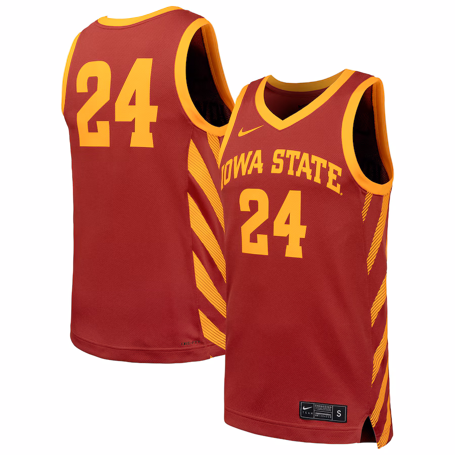 Men's Nike  Cardinal Iowa State Cyclones  Replica Basketball Jersey
