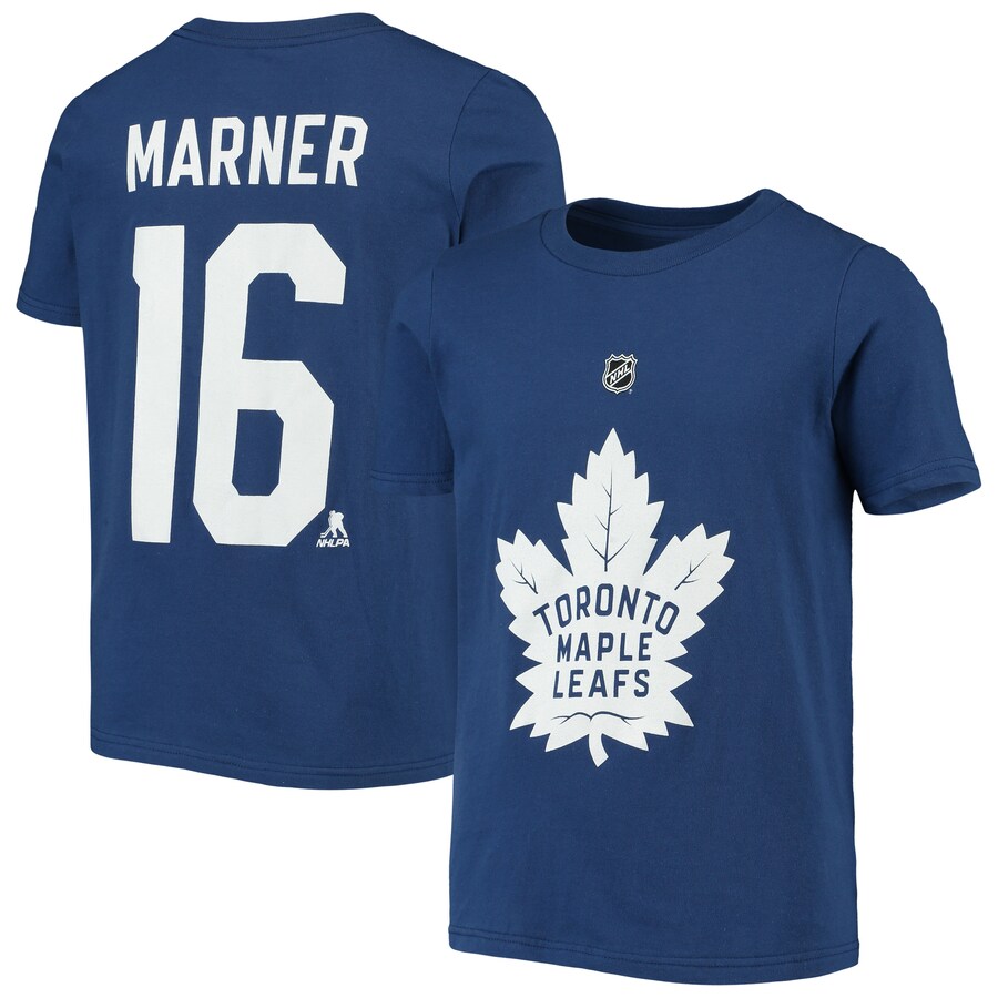 Youth Toronto Maple Leafs Mitchell Marner Blue Player Name & Number T-Shirt