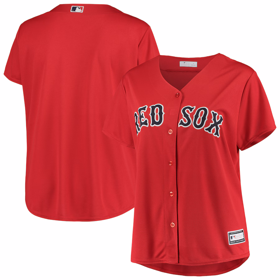 Women's Boston Red Sox Red Plus Size Alternate Replica Team Jersey