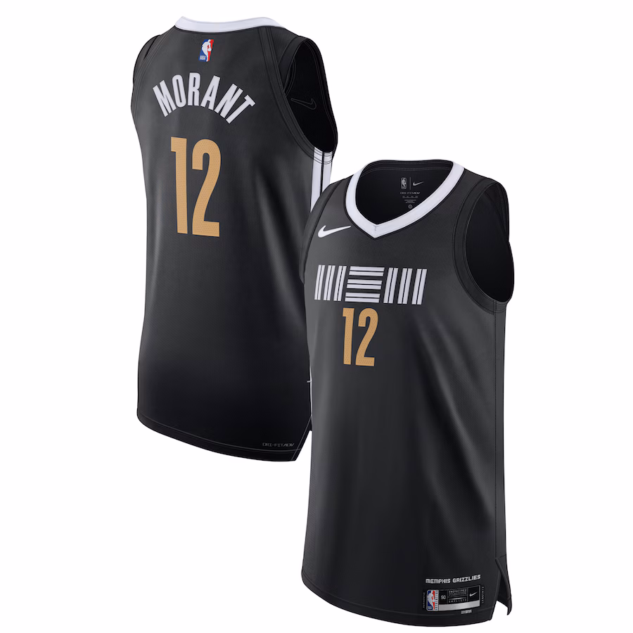 Men's Memphis Grizzlies Ja Morant Nike Black  Authentic Jersey - City Edition