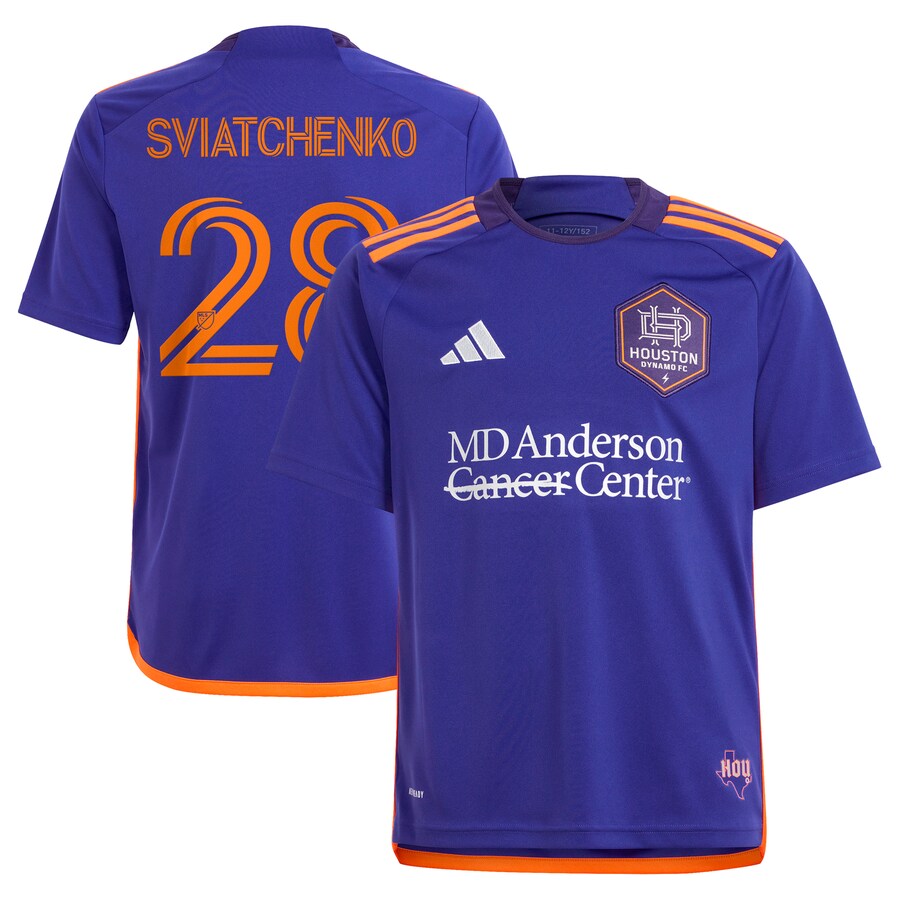 Youth Houston Dynamo FC Erik Sviatchenko adidas Purple 2024 Still Holdin' Replica Player Jersey