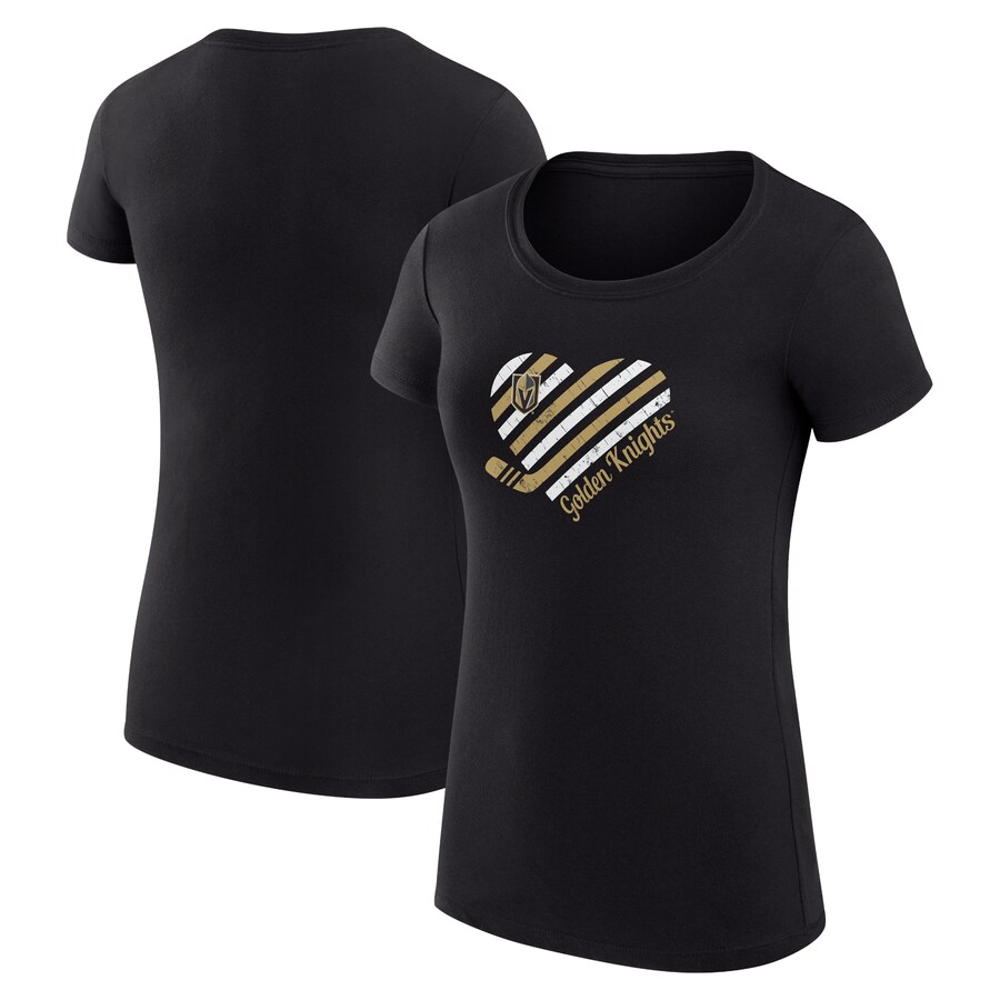 Women's Vegas Golden Knights G-III 4Her by Carl Banks Black Heart Fitted T-Shirt