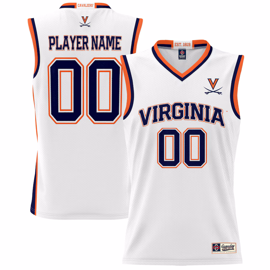 Virginia Cavaliers GameDay Greats Youth NIL Pick-A-Player Lightweight Basketball Jersey - White