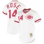 Men's Cincinnati Reds Pete Rose Mitchell & Ness White Cooperstown Collection Authentic Jersey