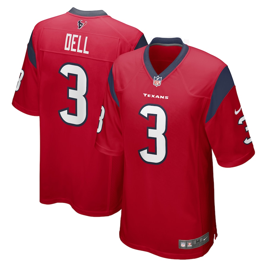 Men's Houston Texans Tank Dell Nike Red Alternate Player Game Jersey