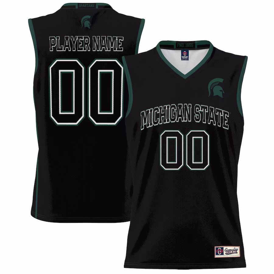 Michigan State Spartans NIL Pick-A-Player Lightweight Basketball Jersey - Black