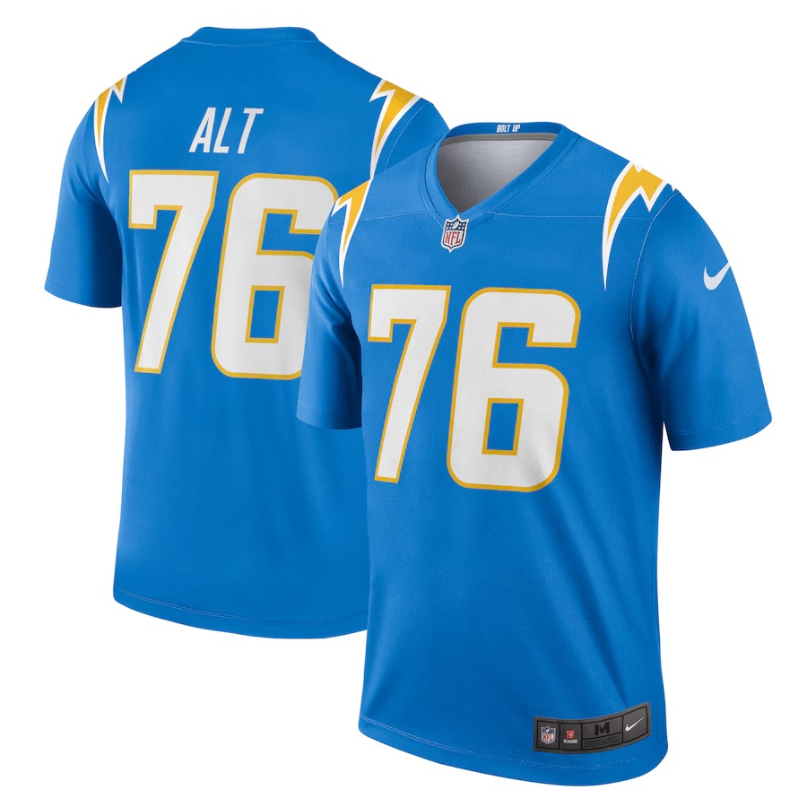 Men's Los Angeles Chargers Joe Alt Nike Powder Blue Team Legend Player Performance Top