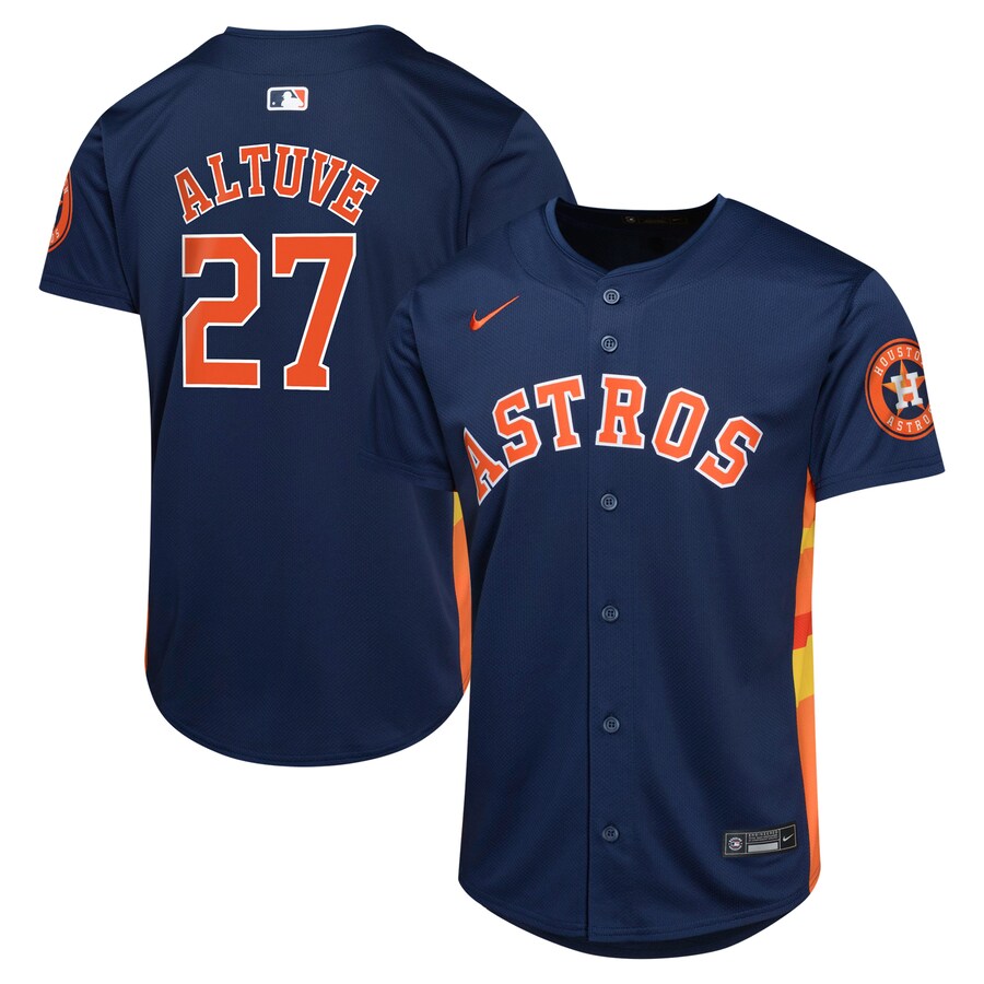 Youth Houston Astros Jose Altuve Nike Navy Alternate Limited Player Jersey
