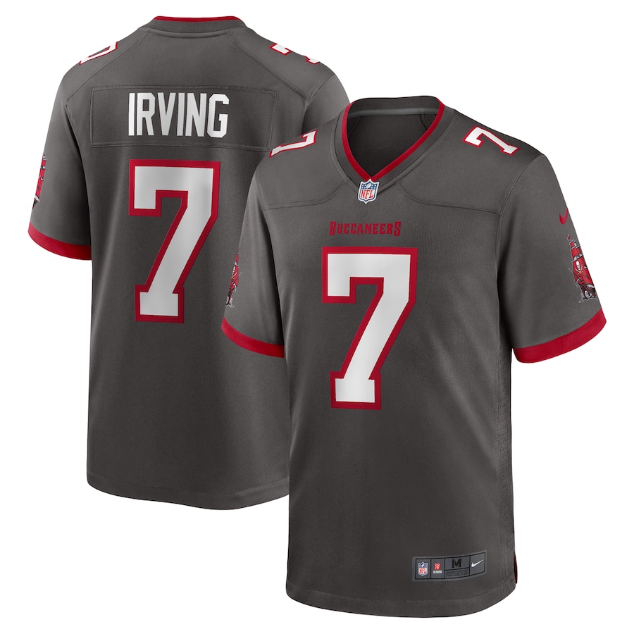 Men's Tampa Bay Buccaneers Bucky Irving Nike Pewter Alternate Game Jersey