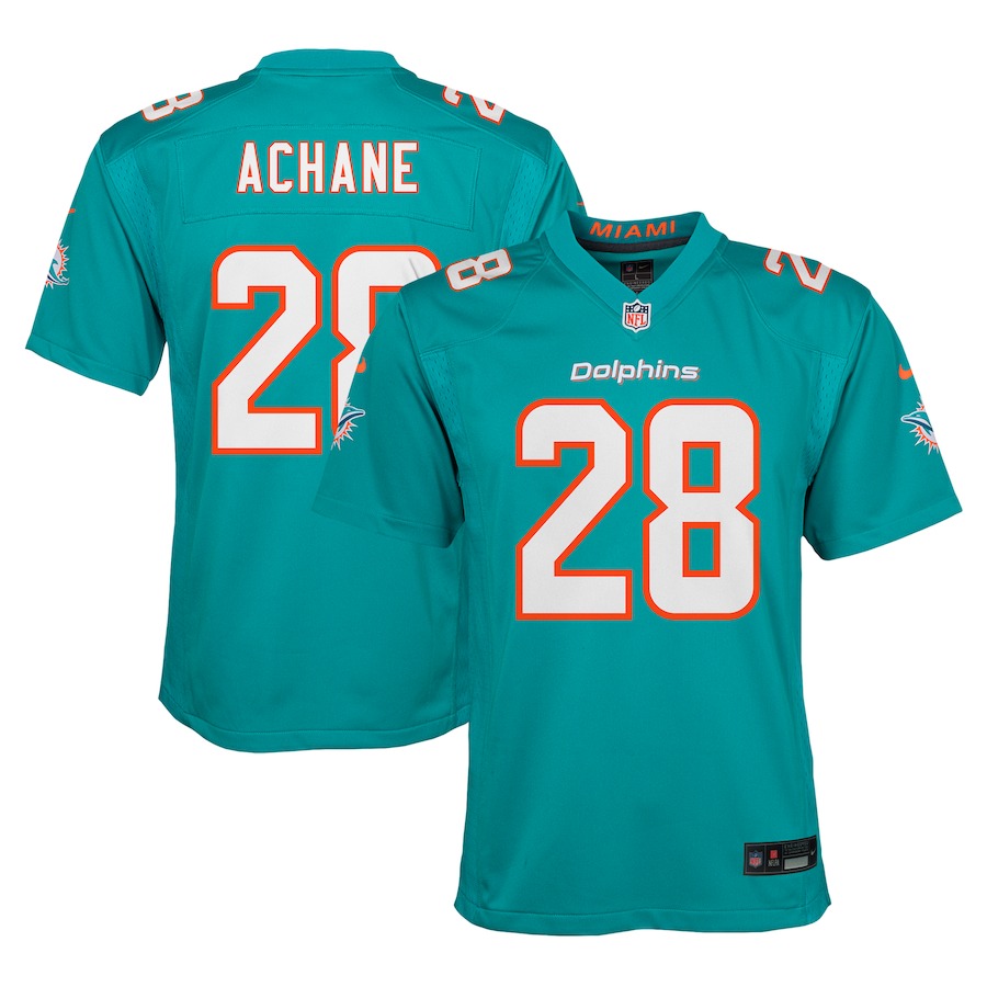 Youth Miami Dolphins De’Von Achane Nike Aqua Team Player Game Jersey