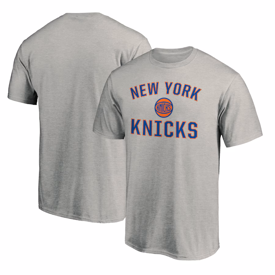Men's New York Knicks  Heather Gray Victory Arch T-Shirt