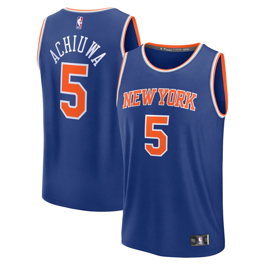 Men's New York Knicks Precious Achiuwa Fanatics Royal Fast Break Player Jersey - Icon Edition