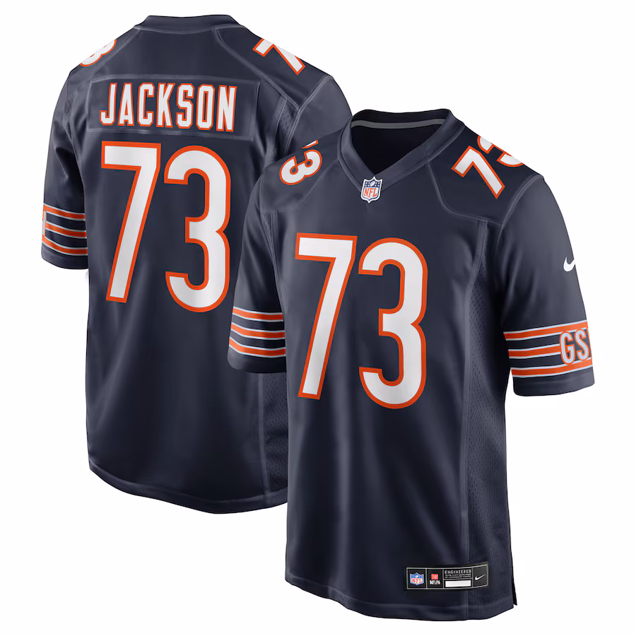 Men's Chicago Bears Jonah Jackson Nike Navy Team Game Jersey