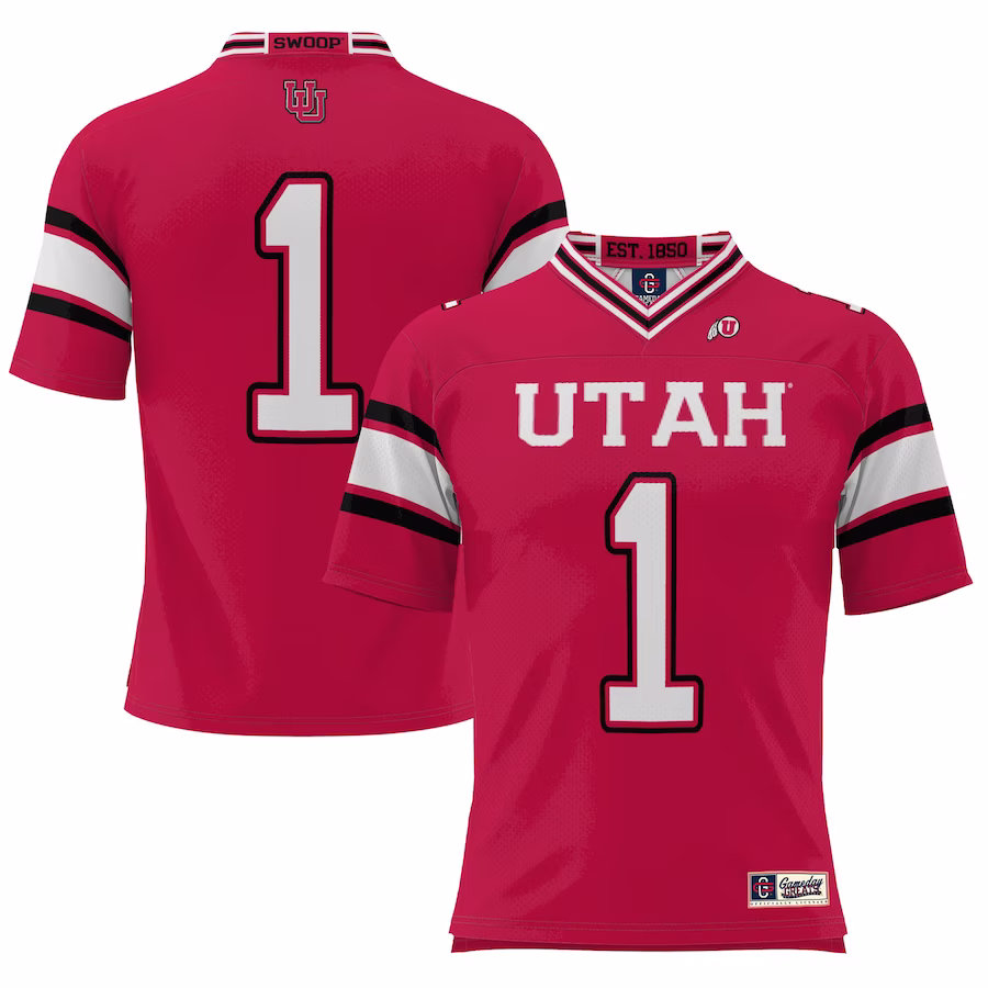 #1 Utah Utes GameDay Greats Football Jersey - Red