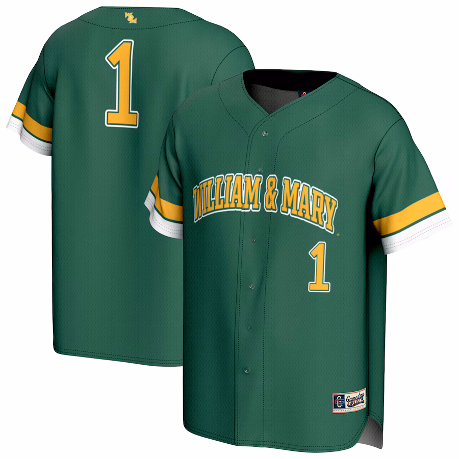 Unisex GameDay Greats  Green William & Mary Tribe Pick-A-Player Baseball Fashion Jersey