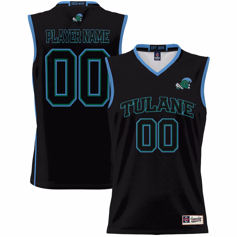 Tulane Green Wave GameDay Greats Youth NIL Pick-A-Player Lightweight Basketball Jersey - Black