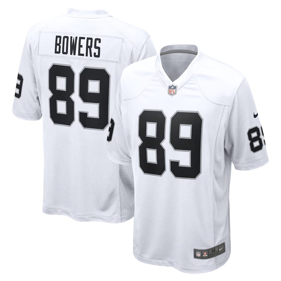 Men's Las Vegas Raiders Brock Bowers Nike  White Game Jersey