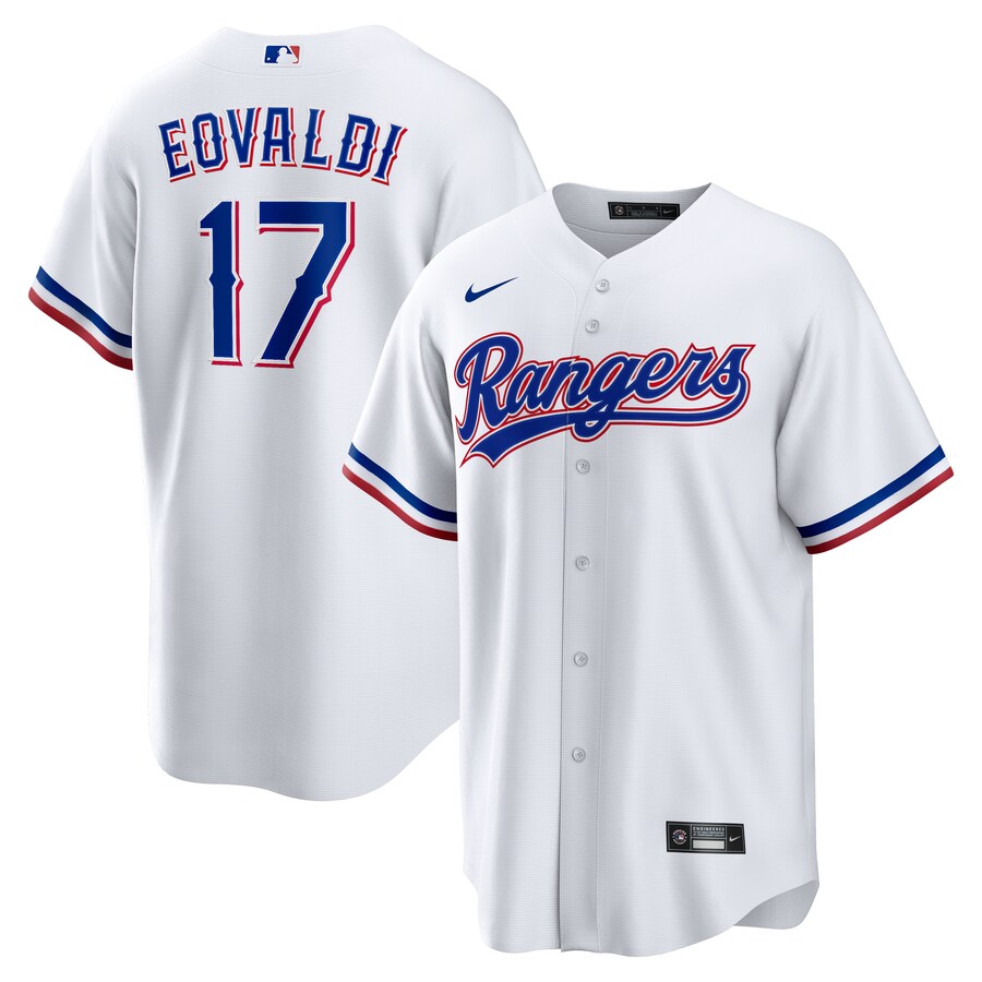 Men's Texas Rangers Nathan Eovaldi Nike White Home Replica Jersey