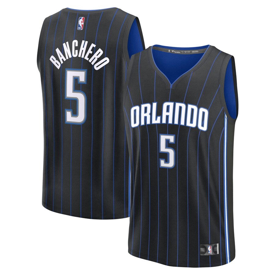 Youth Orlando Magic Paolo Banchero Fanatics Black Fast Break Replica Player Jersey - Icon Edition