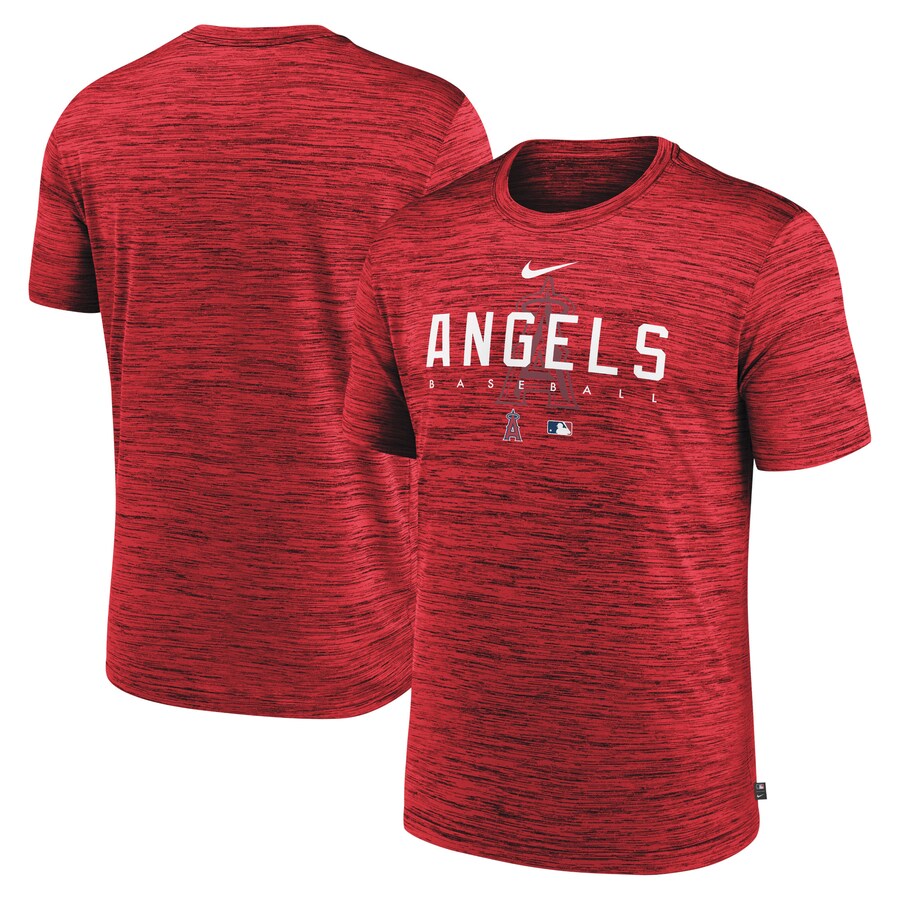 Men's Los Angeles Angels Nike Red Authentic Collection Velocity Performance Practice T-Shirt