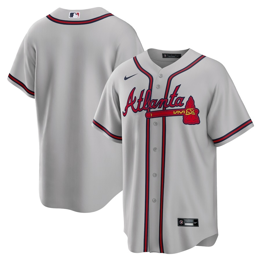 Men's Atlanta Braves  Nike Gray Away Limited Custom Jersey