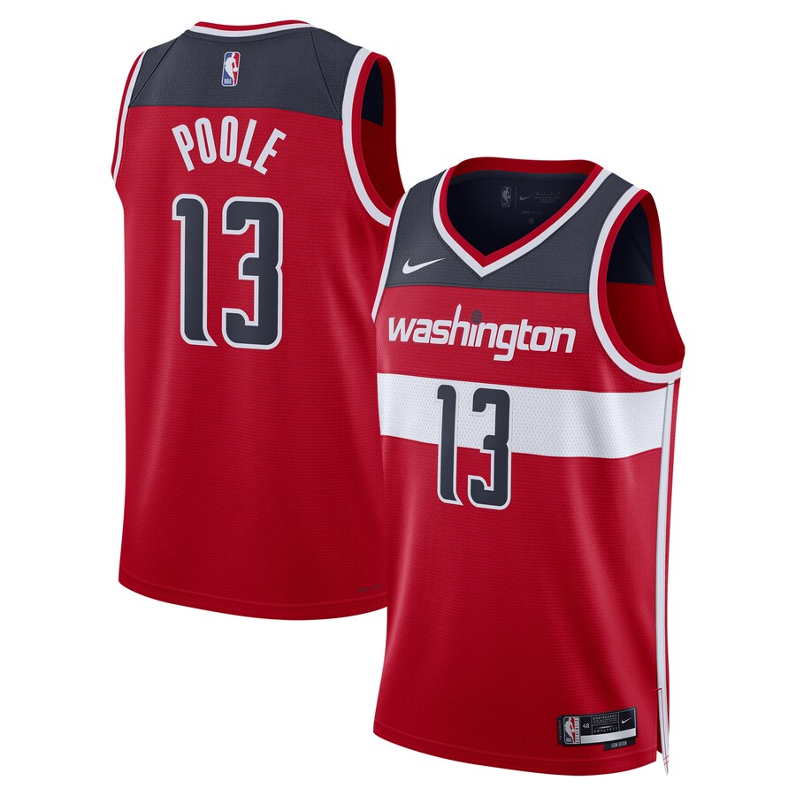 Unisex Washington Wizards Jordan Poole Nike Red Swingman Jersey - Icon Edition