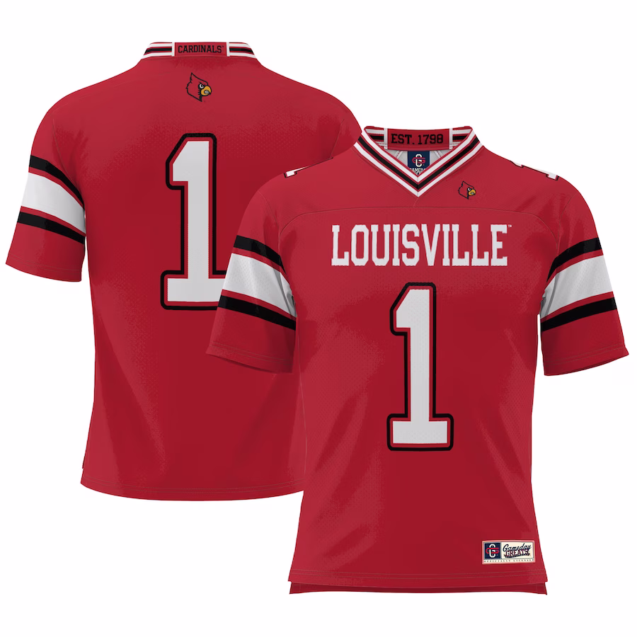 #1 Louisville Cardinals GameDay Greats Football Jersey - Cardinal