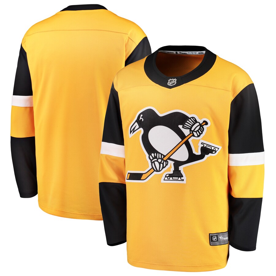 Youth Pittsburgh Penguins Fanatics Branded Gold Alternate Breakaway Jersey
