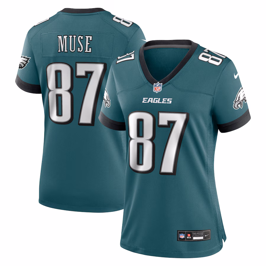 Women's Philadelphia Eagles Nick Muse Nike Midnight Green Team Game Jersey