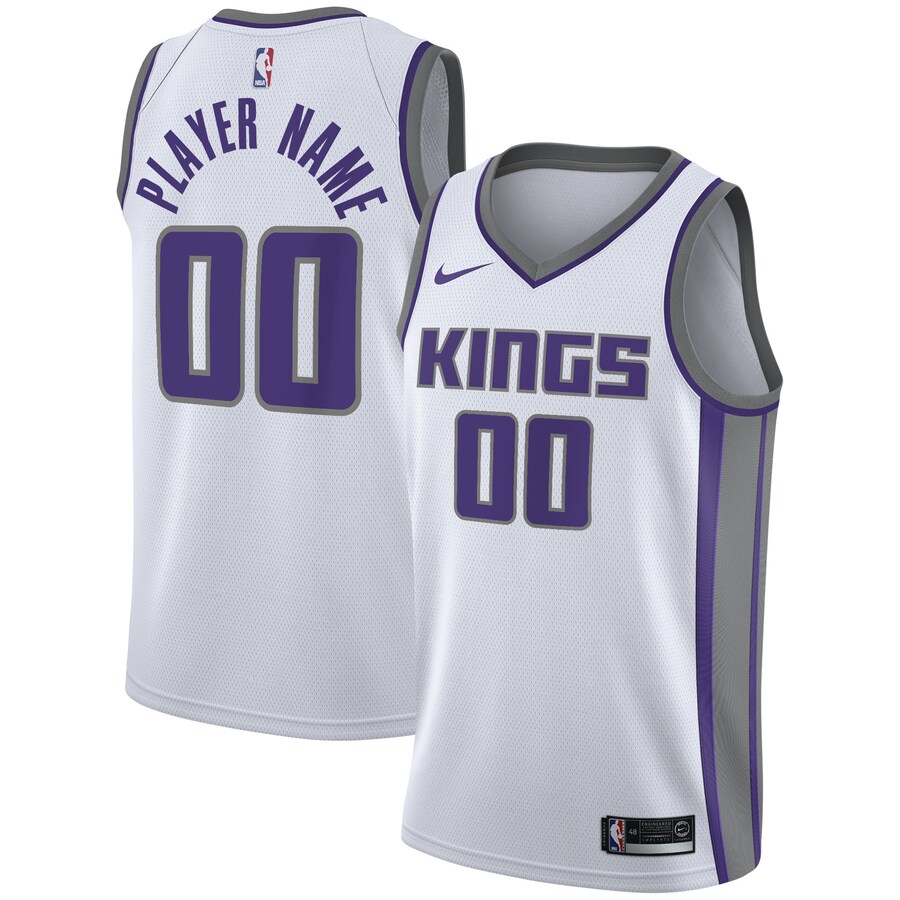 Men's Sacramento Kings Nike White Swingman Custom Jersey - Association Edition