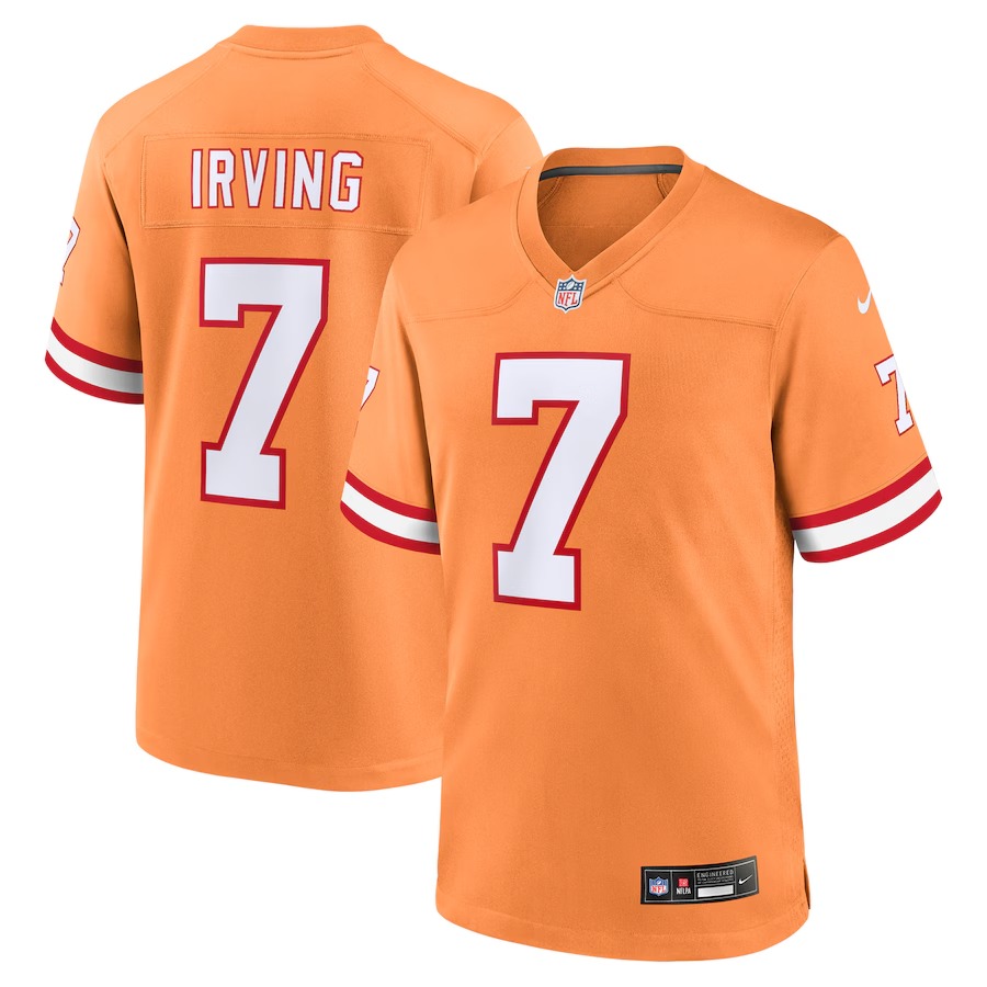 Men's Tampa Bay Buccaneers Bucky Irving Nike Orange Alternate Game Jersey