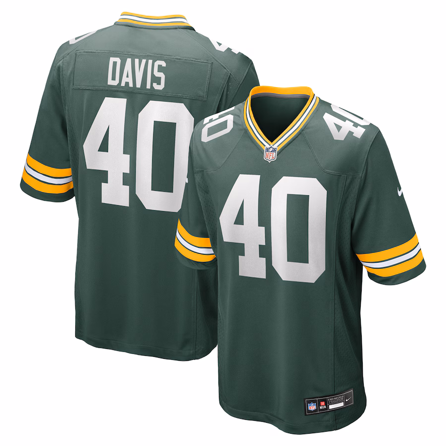 Men's Green Bay Packers LJ Davis Nike Green Game Jersey