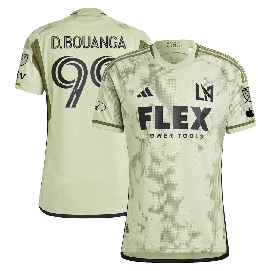 Men's LAFC Denis Bouanga adidas Green 2024 Smokescreen Authentic Player Jersey