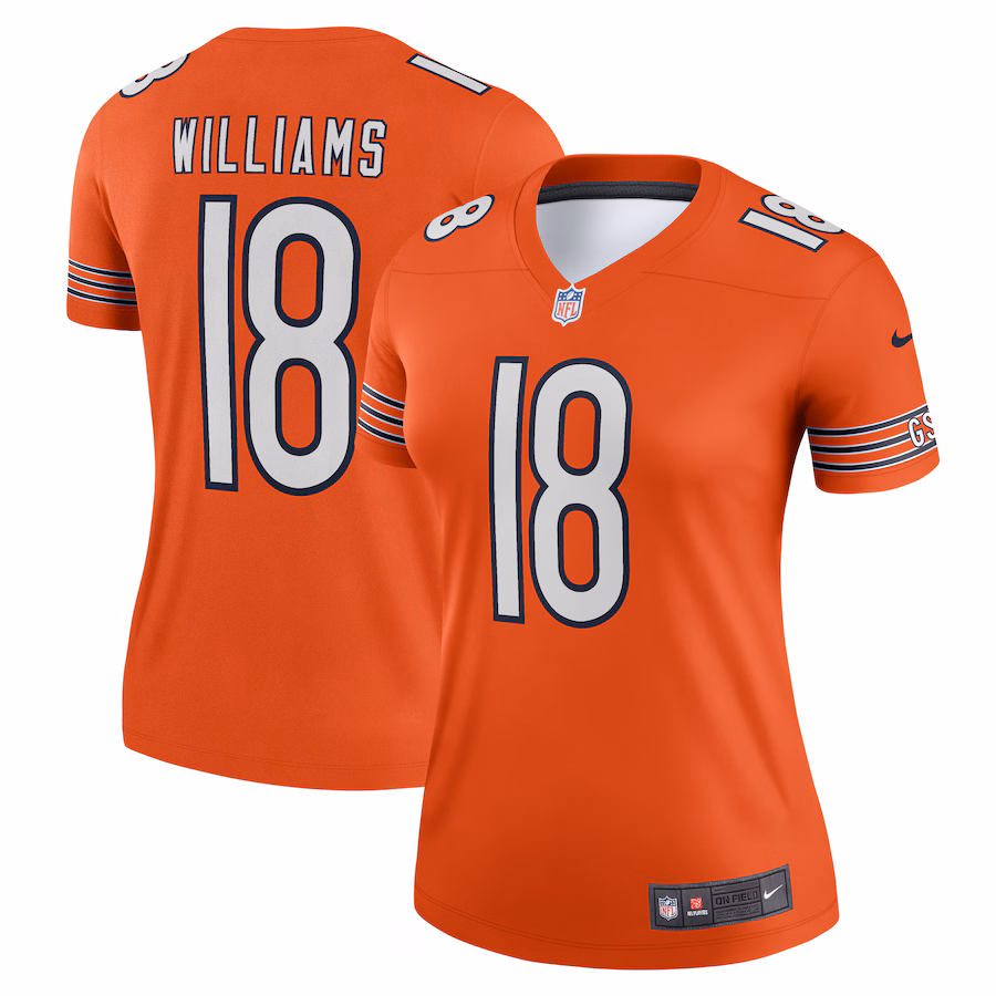 Women's Chicago Bears Caleb Williams Nike Orange Alternate Legend Player Performance Top