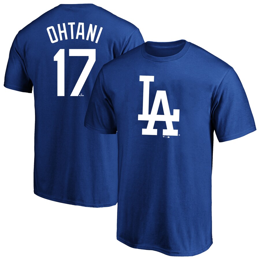 Men's Los Angeles Dodgers Shohei Ohtani Profile Royal Big & Tall Name & Number T-Shirt