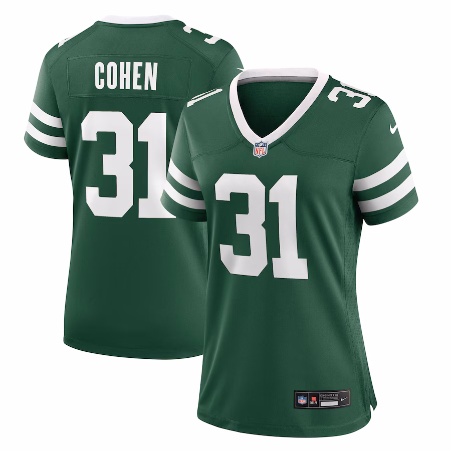 Women's New York Jets Tarik Cohen Nike Legacy Green Team Game Jersey