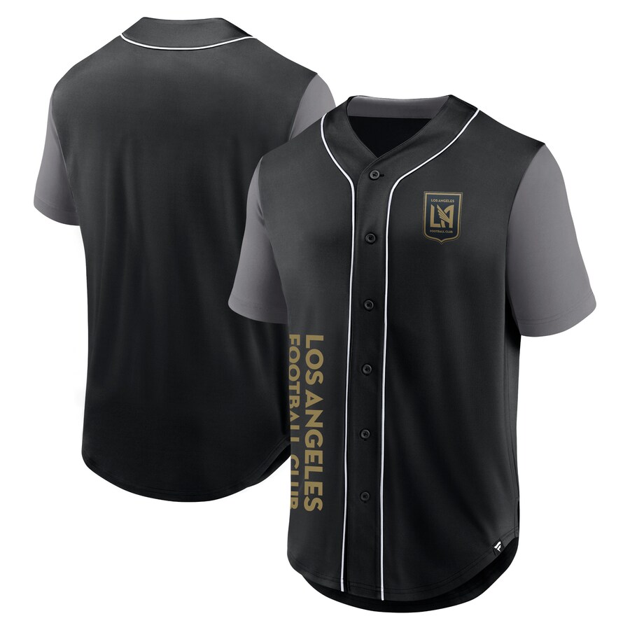 Men's LAFC Fanatics Black Balance Fashion Baseball Jersey