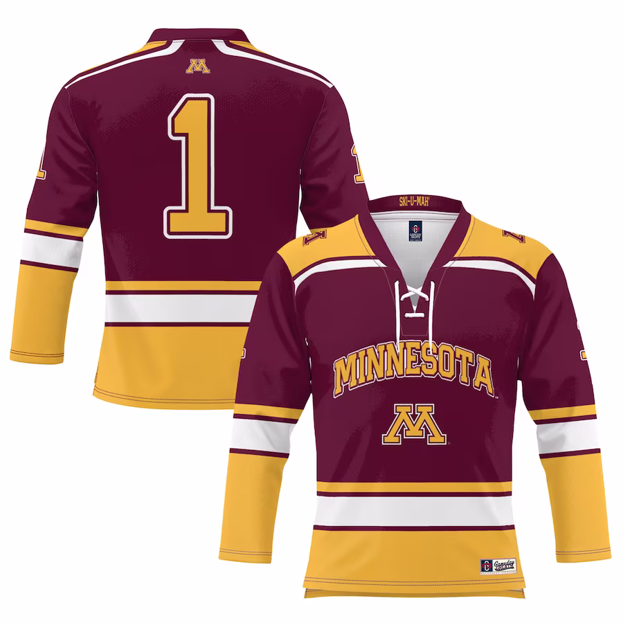 #1 Minnesota Golden Gophers GameDay Greats Youth Hockey Jersey - Maroon