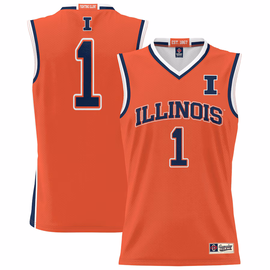 Unisex GameDay Greats #1 Orange Illinois Fighting Illini Lightweight Basketball Jersey