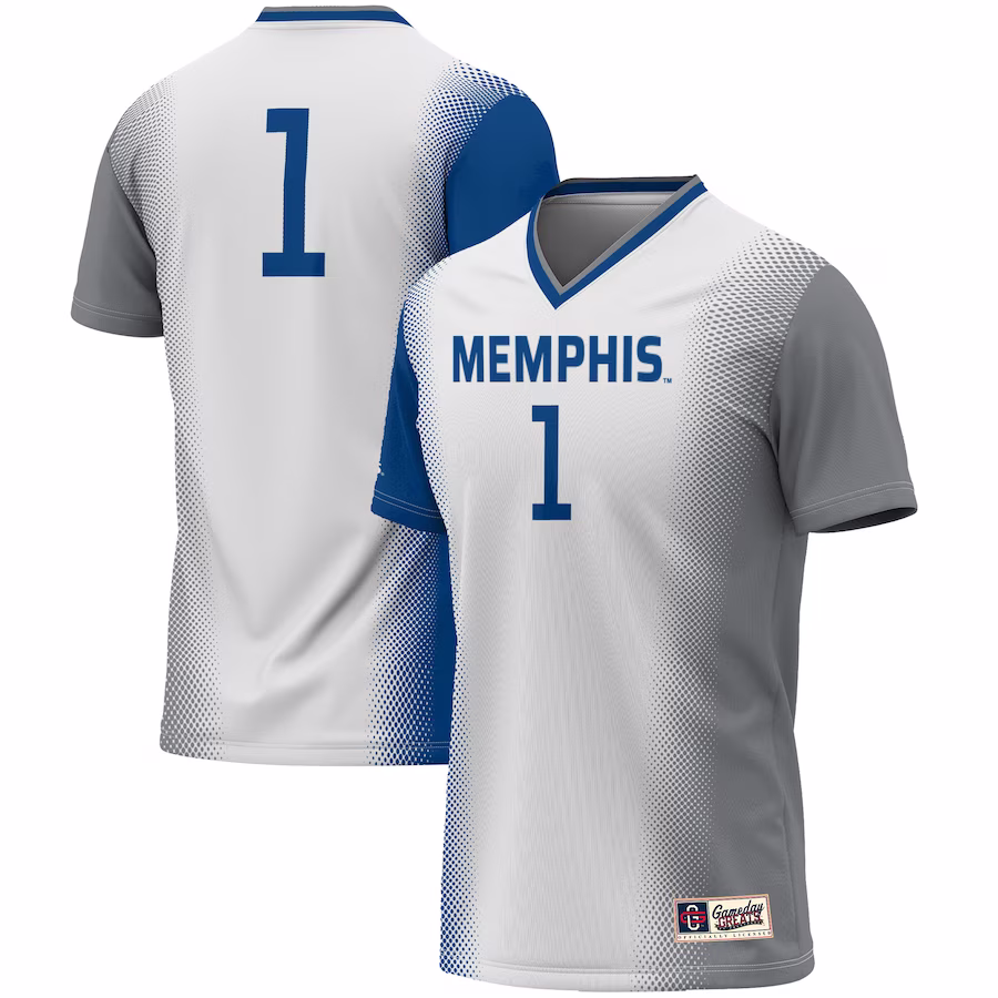 #1 Memphis Tigers GameDay Greats Unisex  Lightweight Women's Soccer Jersey - White